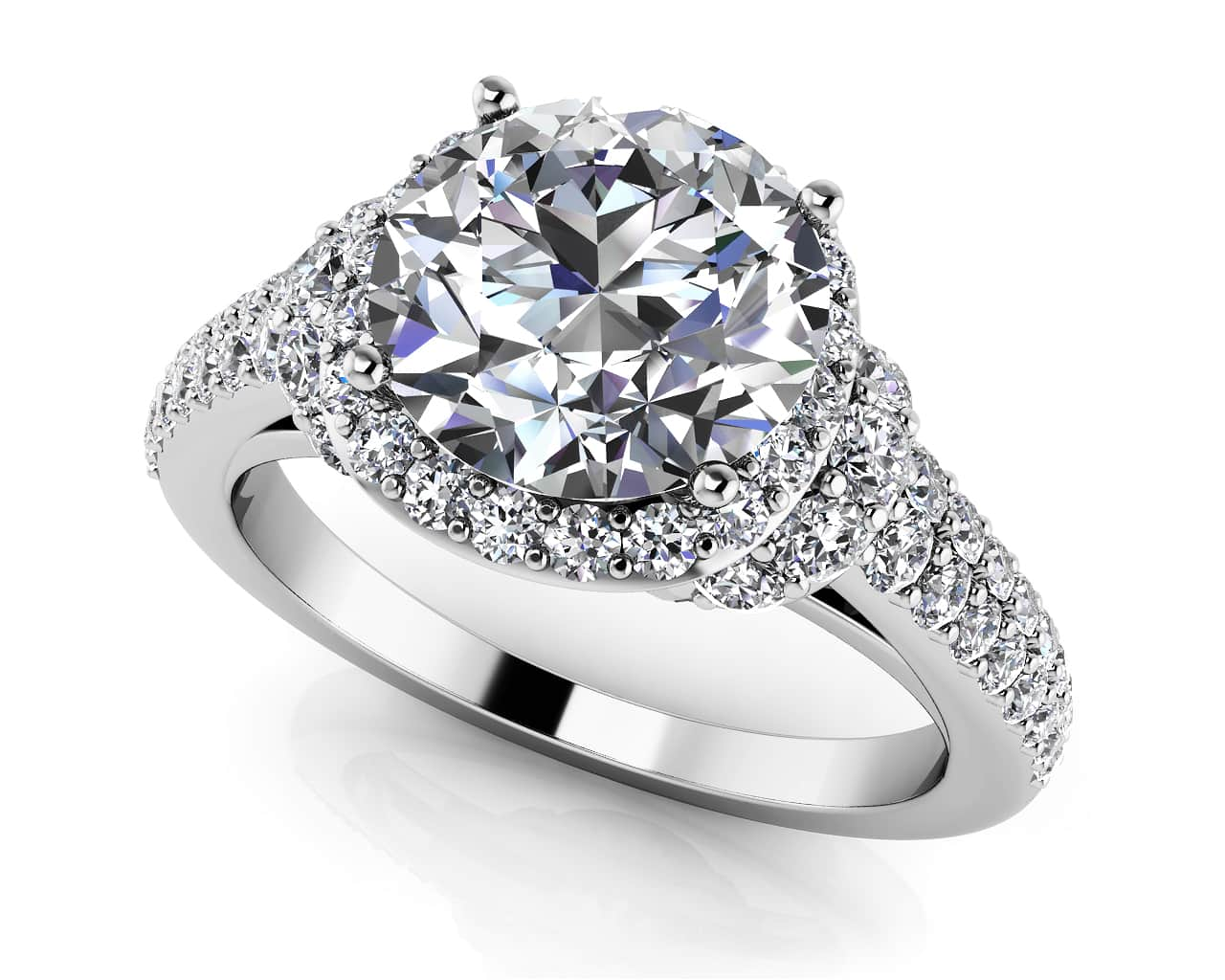 Love Letter Engagement Ring Diamond  with 1.73 ct. (1.00 ct. center diamond)