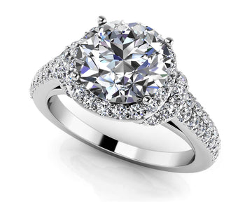 Love Letter Engagement Ring Lab-Grown Diamond  with 2.23 ct. (1.50 ct. center diamond)