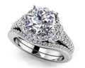 Love Letter Bridal Set Diamond  with 1.92 ct. (1.00 ct. center diamond)