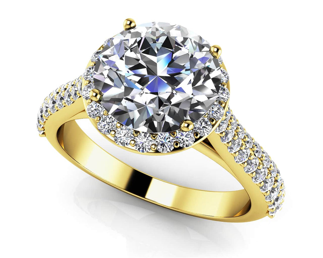 Radiant Round Diamond Engagement Ring Diamond  with 1.32 ct. (0.75 ct. center diamond)