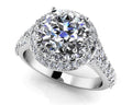 Fancy Double Halo Engagement Ring Diamond  with 1.92 ct. (1.25 ct. center diamond)