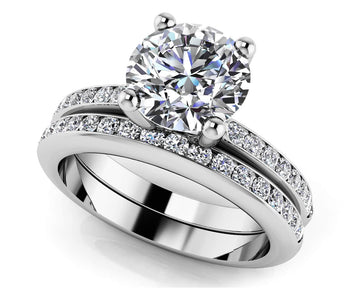 A Dream Come True Bridal Set Diamond  with 1.94 ct. (1.50 ct. center diamond)