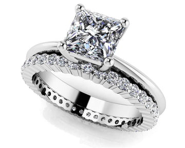 Eternal Light Princess Solitaire Bridal Set Diamond  with 2.02 ct. (1.50 ct. center diamond)