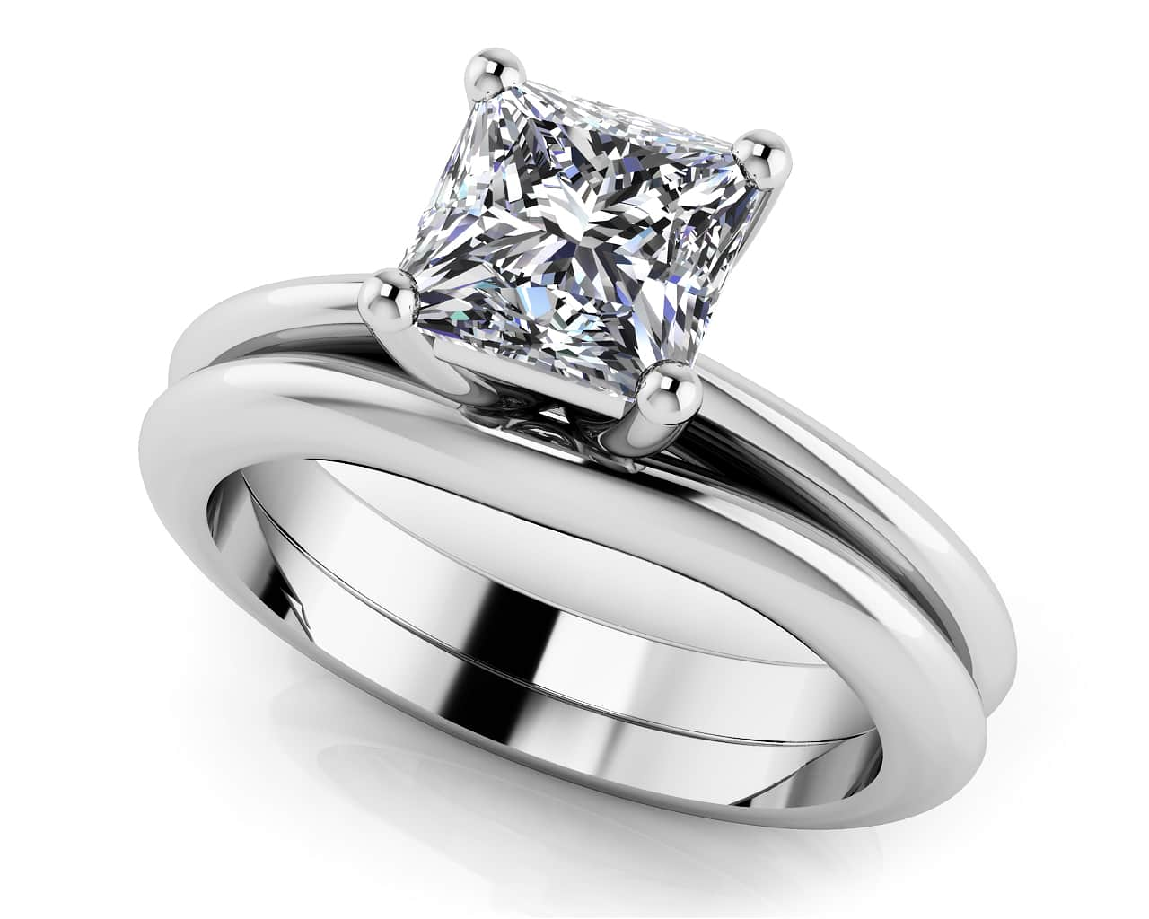 Infinite Love Solitaire Engagement Ring Set Lab-Grown Diamond  with 0.75 ct.(finished) 5mm