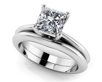 Infinite Love Solitaire Engagement Ring Set Lab-Grown Diamond  with 1.25 ct.(finished) 6mm