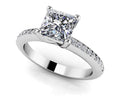 Blissful Princess Stone Shape Engagement Ring Lab-Grown Diamond  with 0.96 ct. (0.75 ct. center diamond)