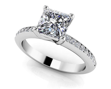 Blissful Princess Stone Shape Engagement Ring Lab-Grown Diamond  with 1.71 ct. (1.50 ct. center diamond)