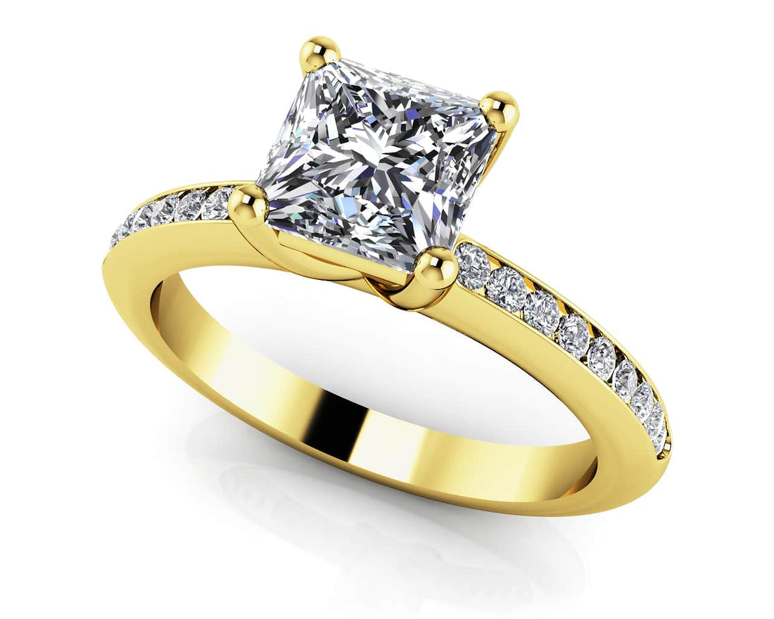 Blissful Princess Stone Shape Engagement Ring Lab-Grown Diamond  with 0.96 ct. (0.75 ct. center diamond)