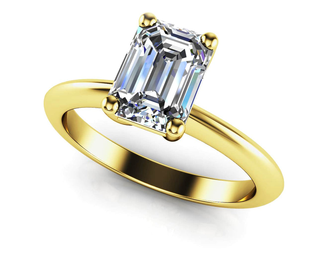 Classic Emerald Cut Diamond Engagement Ring Diamond  with 1.50 ct.(finished) 8x6mm