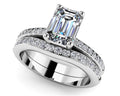 Exquisite Emerald Cut Bridal Set Lab-Grown Diamond  with 1.44 ct. (1.00 ct. center diamond)