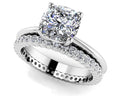 Eternal Light Cushion Solitaire Bridal Set Diamond  with 2.02 ct. (1.50 ct. center diamond)