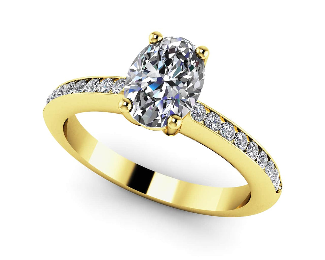 Luminous Oval Diamond Engagement Ring Lab-Grown Diamond  with 0.81 ct. (0.60 ct. center diamond)