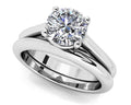 Round Diamond Cathedral Bridal Set Diamond  with 1.25 ct.(finished) 7mm