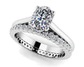 Oval Diamond Cathedral Solitaire And Eternity Set Lab-Grown Diamond  with 1.12 ct. (0.60 ct. center diamond)