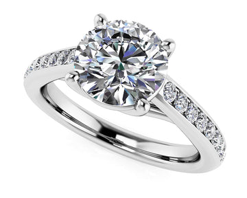 Shared Love Engagement Ring Diamond  with 0.77 ct. (0.50 ct. center diamond)