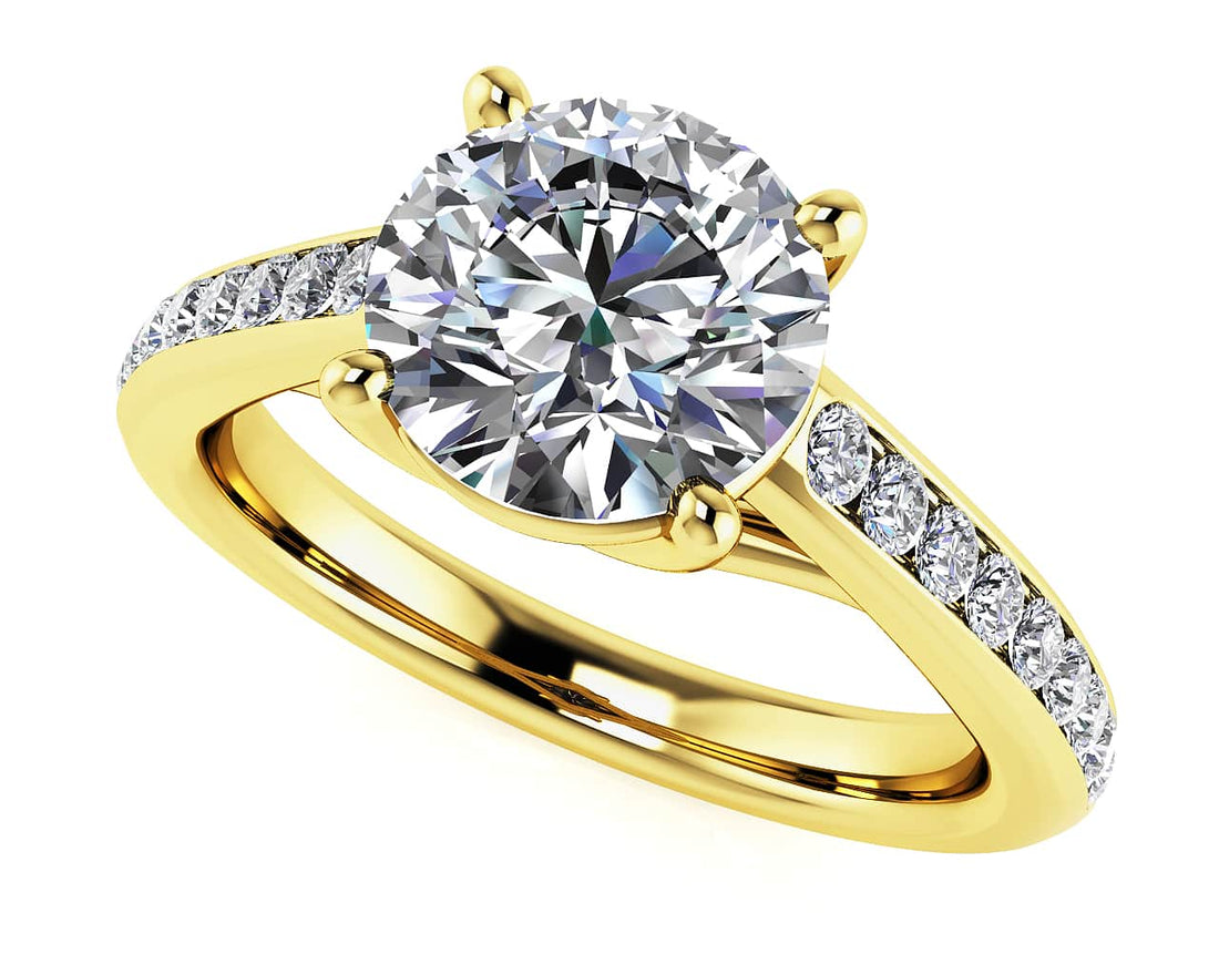 Shared Love Engagement Ring Lab-Grown Diamond  with 0.77 ct. (0.50 ct. center diamond)