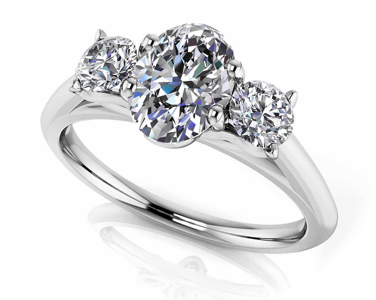 Enduring Love Engagement Ring Lab-Grown Diamond  with 0.81 ct. (0.60 ct. center diamond)