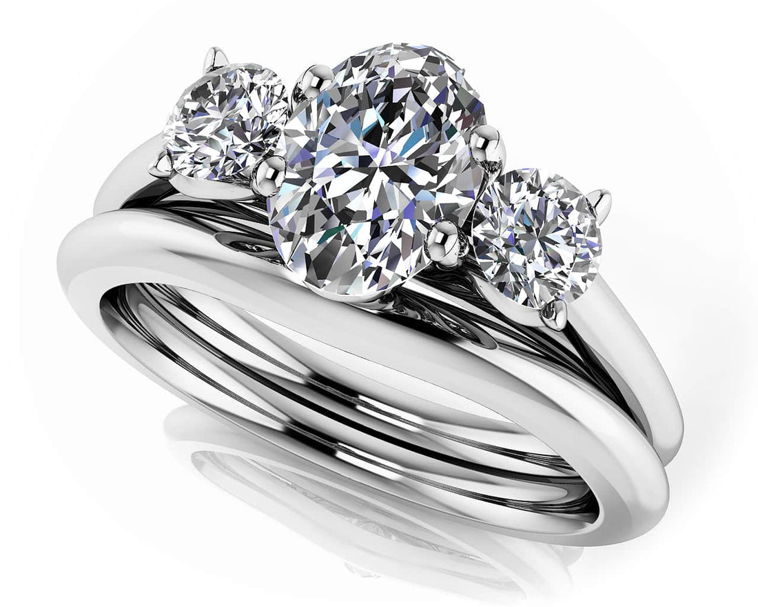 Enduring Love Bridal Set Lab-Grown Diamond  with 0.81 ct. (0.60 ct. center diamond)