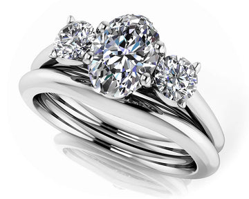 Enduring Love Bridal Set Lab-Grown Diamond  with 1.32 ct. (1.00 ct. center diamond)