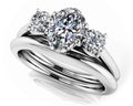 Enduring Love Bridal Set Lab-Grown Diamond  with 2.10 ct. (1.60 ct. center diamond)