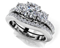 Romantic Dreams Three Stone Bridal Set Diamond  with 2.00 ct. (1.00 ct. center diamond)