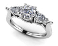 Fancy Triple Stone Diamond Ring Lab-Grown Diamond  with 1.07 ct. (0.65 ct. center diamond)