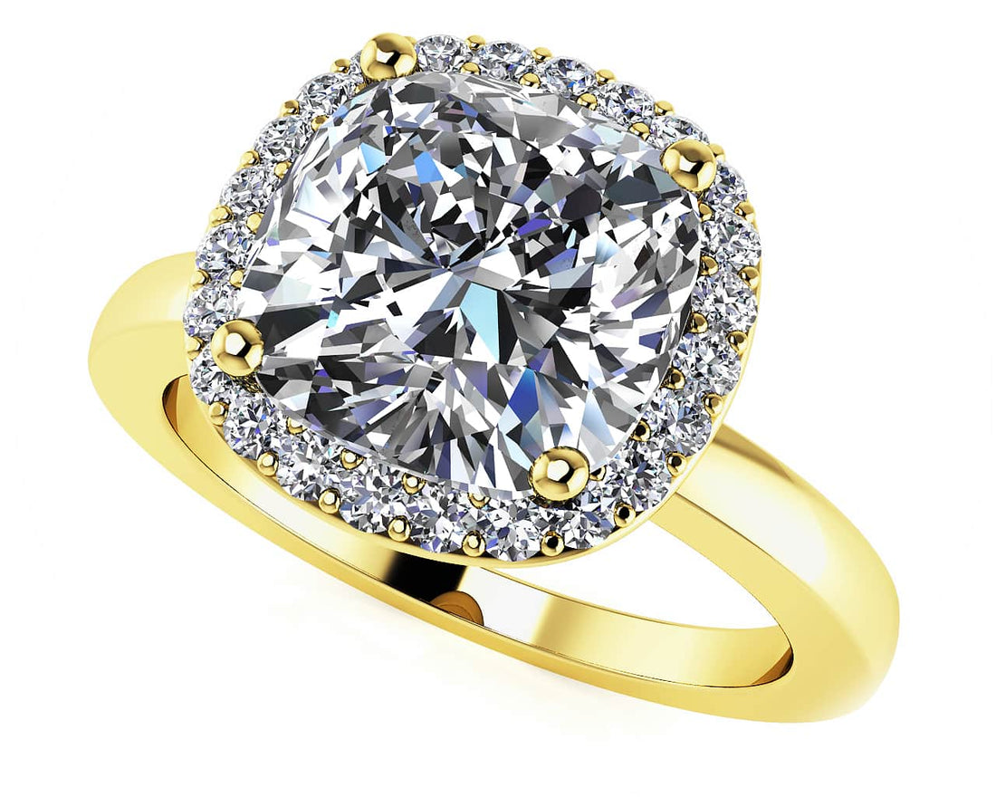 Shining Love Engagement Ring Lab-Grown Diamond  with 0.61 ct. (0.50 ct. center diamond)