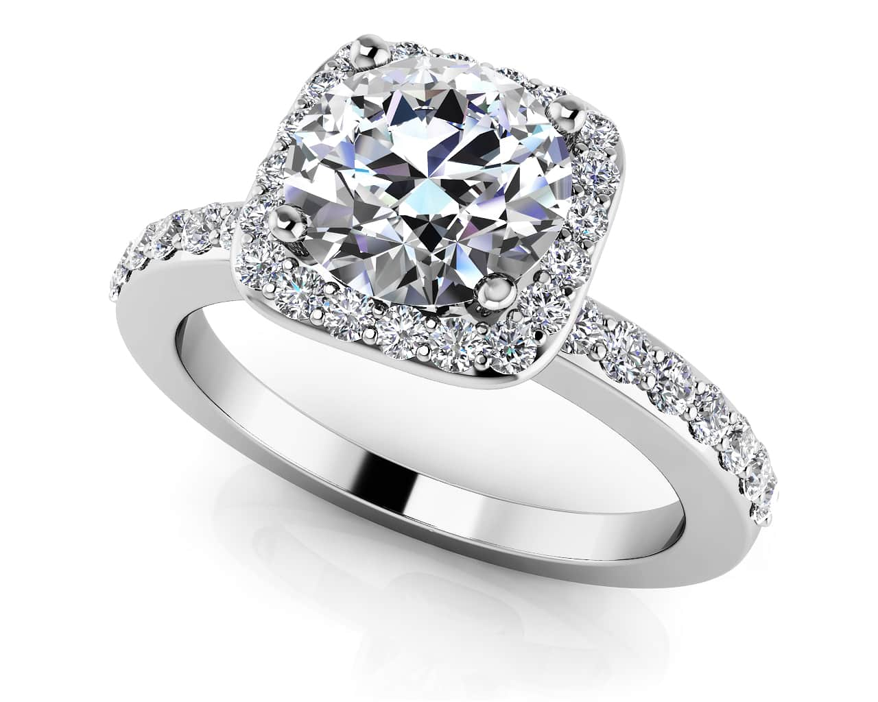 New Love Engagement Ring Lab-Grown Diamond  with 0.54 ct. (0.25 ct. center diamond)