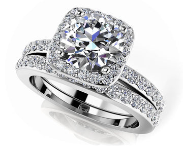 Loving Journey Bridal Set Diamond  with 0.80 ct. (0.25 ct. center diamond)