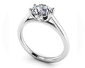 Modern Classic Round Diamond Wedding Ring Diamond  with 1.00 ct. (1.00 ct. center diamond)