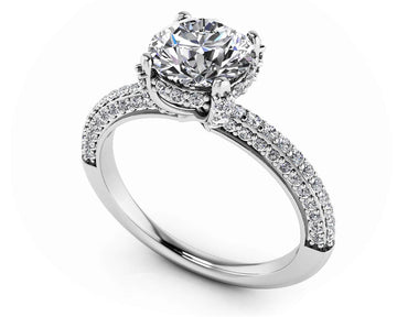 Royal Delight Diamond Engagement Ring Lab-Grown Diamond  with 0.93 ct. (0.50 ct. center diamond)