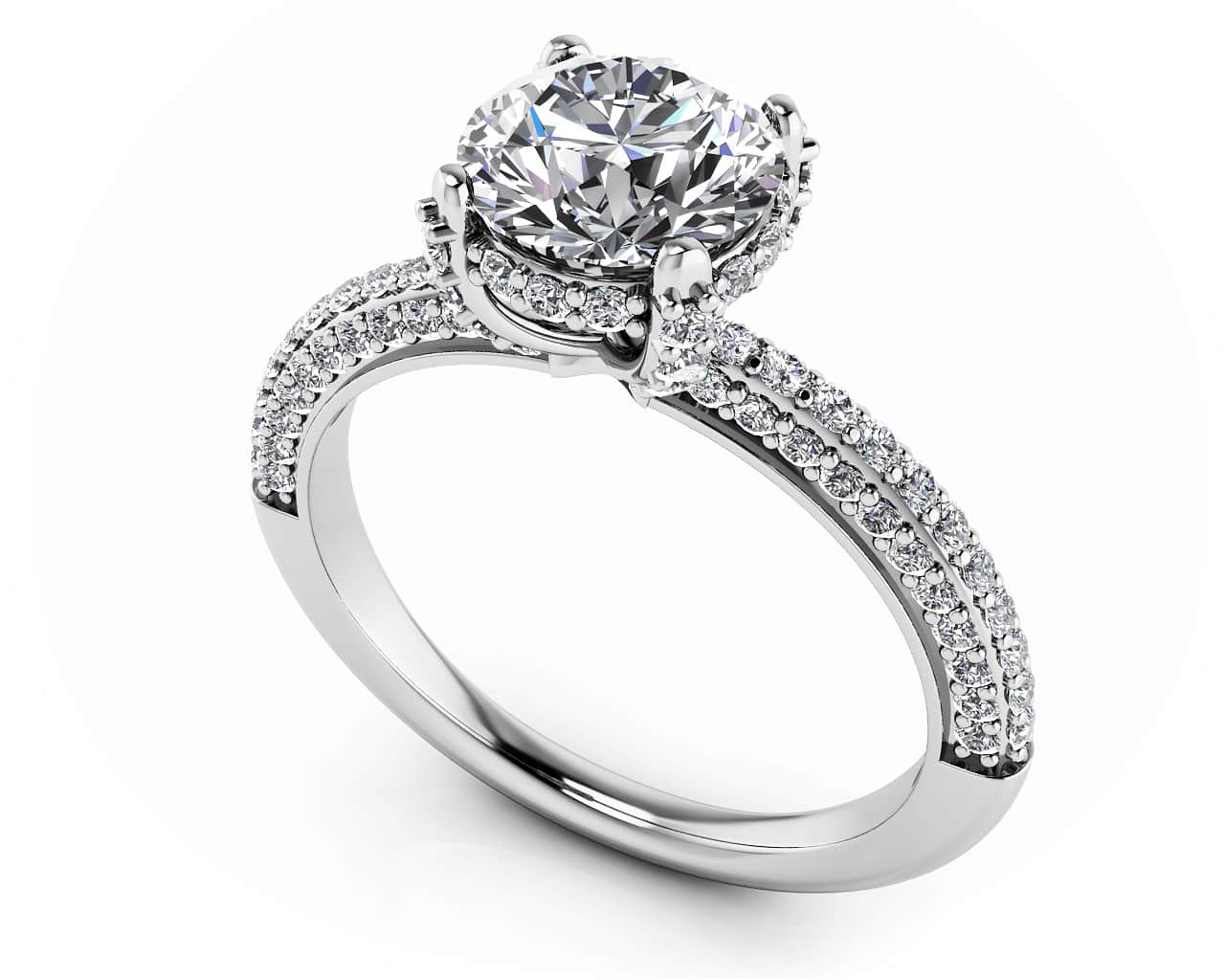 Royal Delight Diamond Engagement Ring Diamond  with 1.22 ct. (0.75 ct. center diamond)