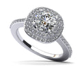 Effervescent Diamond Engagement Ring Lab-Grown Diamond  with 0.74 ct. (0.35 ct. center diamond)