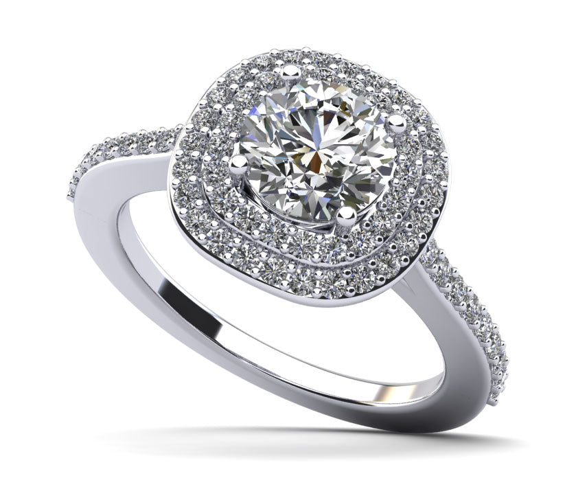 Effervescent Diamond Engagement Ring Diamond  with 1.18 ct. (0.75 ct. center diamond)