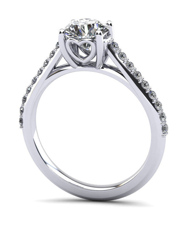 Sweetheart Embrace Diamond Ring Lab-Grown Diamond  with 0.73 ct. (0.50 ct. center diamond)