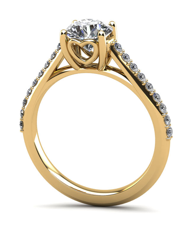 Sweetheart Embrace Diamond Ring Diamond  with 2.21 ct. (2.00 ct. center diamond)