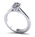 Elegant Oval Solitaire Engagement Ring Diamond  with 1.25 ct.(finished) 7.5x5.5mm