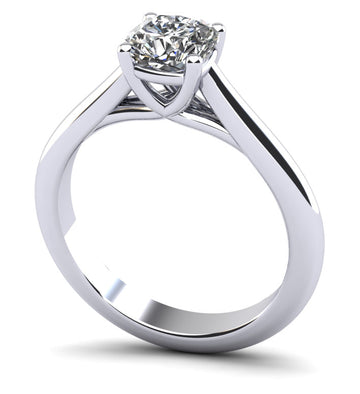 Elegant Round Solitaire Engagement Ring Lab-Grown Diamond  with 0.50 ct.(finished) 4.5x4.5mm