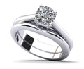 Elegant Round Solitaire Bridal Set Diamond  with 2.00 ct.(finished) 7x7mm