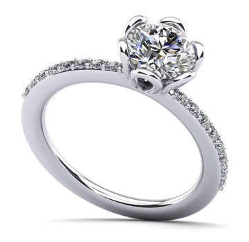 Floral Fancy Diamond Engagement Ring Lab-Grown Diamond  with 0.63 ct. (0.50 ct. center diamond)