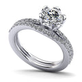 Floral Fancy Diamond Bridal Set Diamond  with 2.48 ct. (2.00 ct. center diamond)