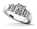 Five Across Emerald Cut Diamond Engagement Ring Lab-Grown Diamond  with 0.85 ct. (0.40 ct. center diamond)