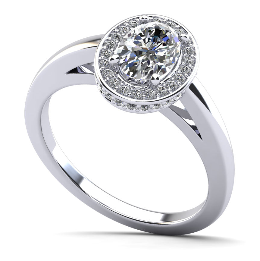 Oval Opulence Diamond Engagement Ring Lab-Grown Diamond  with 0.82 ct. (0.60 ct. center diamond)