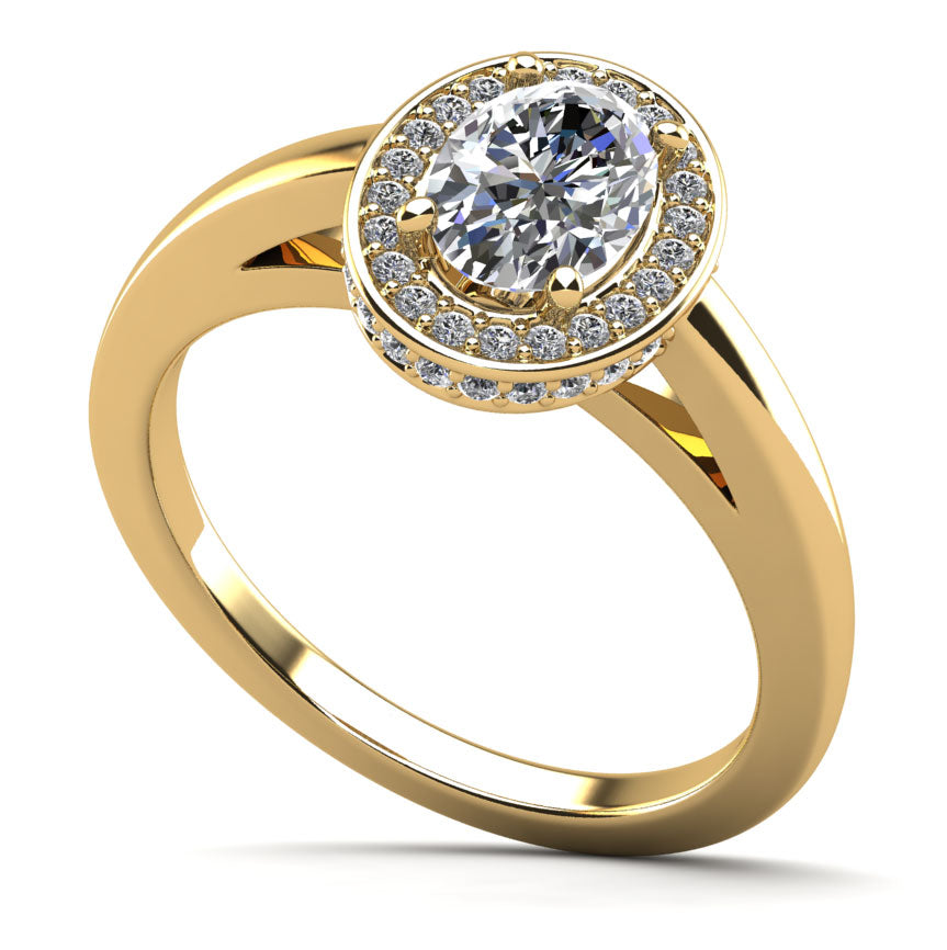 Oval Opulence Diamond Engagement Ring Lab-Grown Diamond  with 0.82 ct. (0.60 ct. center diamond)