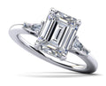 Brilliant Emerald Cut And Baguette Ring Lab-Grown Diamond  with 1.14 ct. (1.00 ct. center diamond)