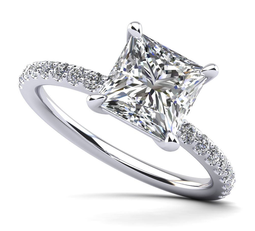 Cut To Perfection Princess Diamond Engagement Ring Lab-Grown Diamond  with 0.77 ct. (0.50 ct. center diamond)