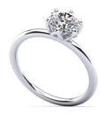 Solitaire Flower Diamond Engagement Ring Lab-Grown Diamond  with 1.00 ct.(finished) 6.5mm