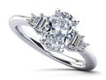 Mixed Shapes Five Stone Engagement Ring Lab-Grown Diamond  with 0.77 ct. (0.60 ct. center diamond)