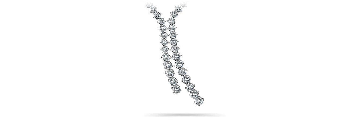 Diamond Bolero Tie Necklace Lab-Grown Diamond  with 2.04 ct.(finished)