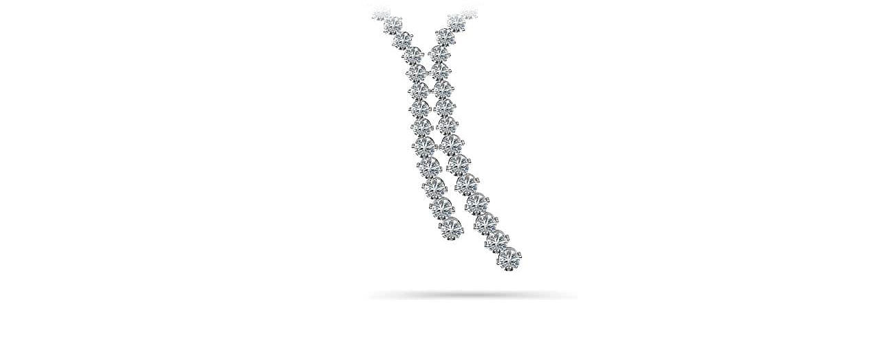 Diamond Bolero Tie Necklace Diamond  with 2.04 ct.(finished)